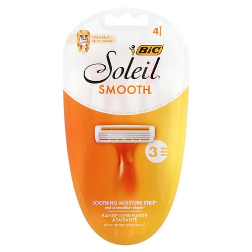BIC, Soleil ομαλή, μίας χρήσης ξυραφάκια, 4 μίας χρήσης ξυραφάκια
