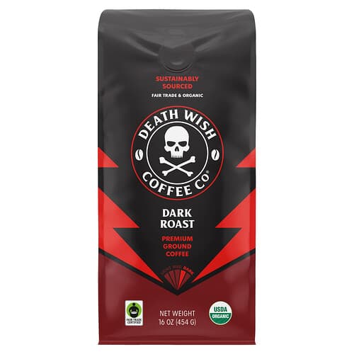 Death Wish Coffee, Αλεσμένος, Σκούρος Ψημένος, 454 γρ.