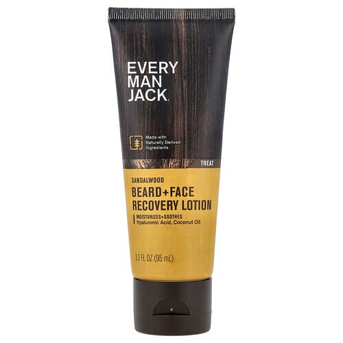 Every Man Jack, Λοσιόν Ανάπλασης για Γένια + Προσώπου, Σανταλόξυλο, 95 ml