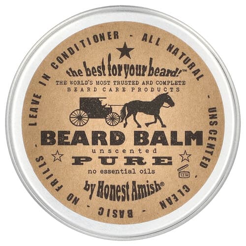 Honest Amish, Pure Beard Balm, Άοσμο, 60 ml