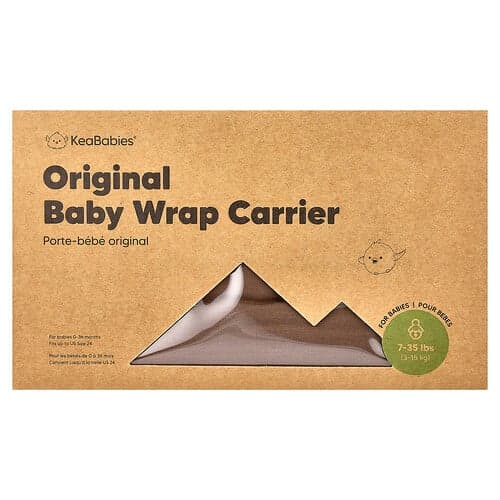 KeaBabies, Μάρσιπος με θήκη για μωρά, για μωρά 0-36 μηνών, καφέ σέλα, 1 τεμάχιο