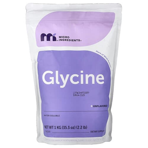 Micro Ingredients, Γλυκίνη σε σκόνη, 1 κιλό
