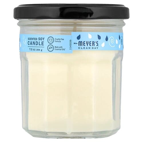 Mrs. Meyers Clean Day, Αρωματικό κερί σόγιας, νερό βροχής, 7,2 oz (204 g)