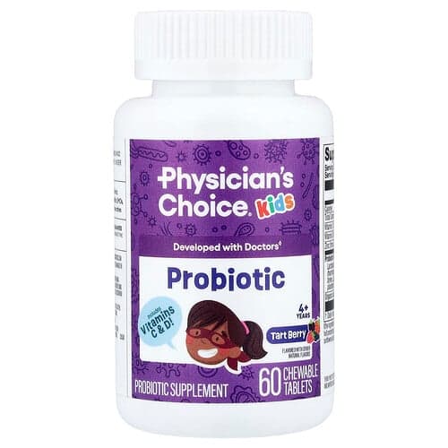 Physician's Choice, Προβιοτικό για παιδιά, 4+ ετών, Ξινόξινο μούρο, 60 μασώμενα δισκία