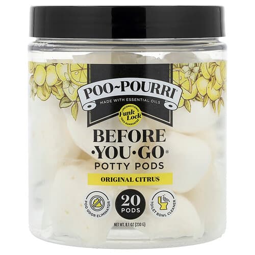 Poo-Pourri, Κάψουλες τουαλέτας Before-You-Go®, αυθεντικά εσπεριδοειδή, 20 κάψουλες, 230 g