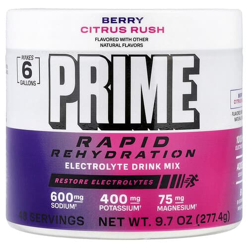 Prime Hydration, Ταχεία Ενυδάτωση, Μείγμα Ροφήματος Ηλεκτρολυτών, Έντονη Ένεση Μούρων