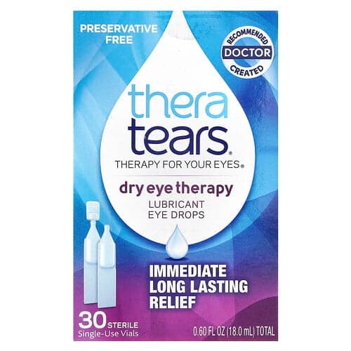 TheraTears, Θεραπεία ξηροφθαλμίας, λιπαντικές οφθαλμικές σταγόνες, 30 αποστειρωμένα