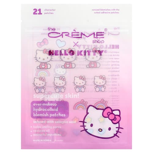 The Creme Shop, Hello Kitty®, Υδροκολλοειδή Επιθέματα για Ατέλειες πάνω από το Μακιγιάζ, 21