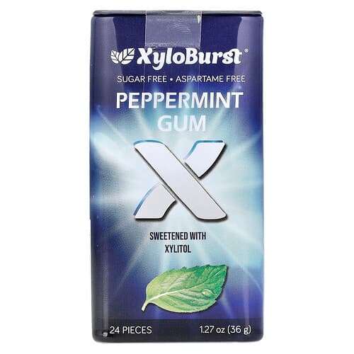 Xyloburst, Κόμμι ξυλιτόλης, μέντα, 24 τεμάχια, 36 g