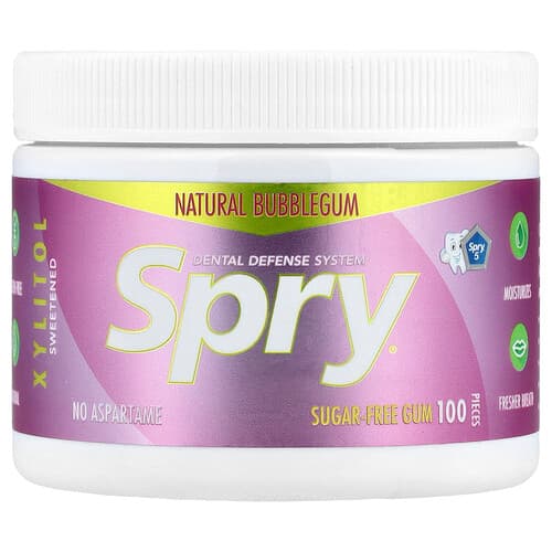 Xlear, Spry®, τσίχλα χωρίς ζάχαρη, φυσική τσίχλα, 100 τεμάχια