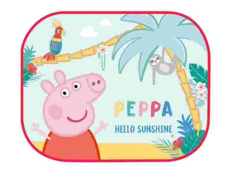 Σετ 2 τεμαχίων ηλιοπροστασίες αυτοκινήτου Peppa Hello Sunshine 44x35cm