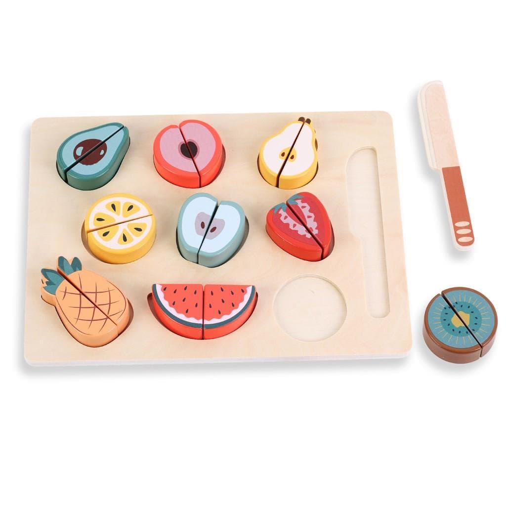 Παζλ Ξύλινο Φρούτα που κόβονται Luna Toys 19 Τμχ., 30x1,8x22,5 εκ.