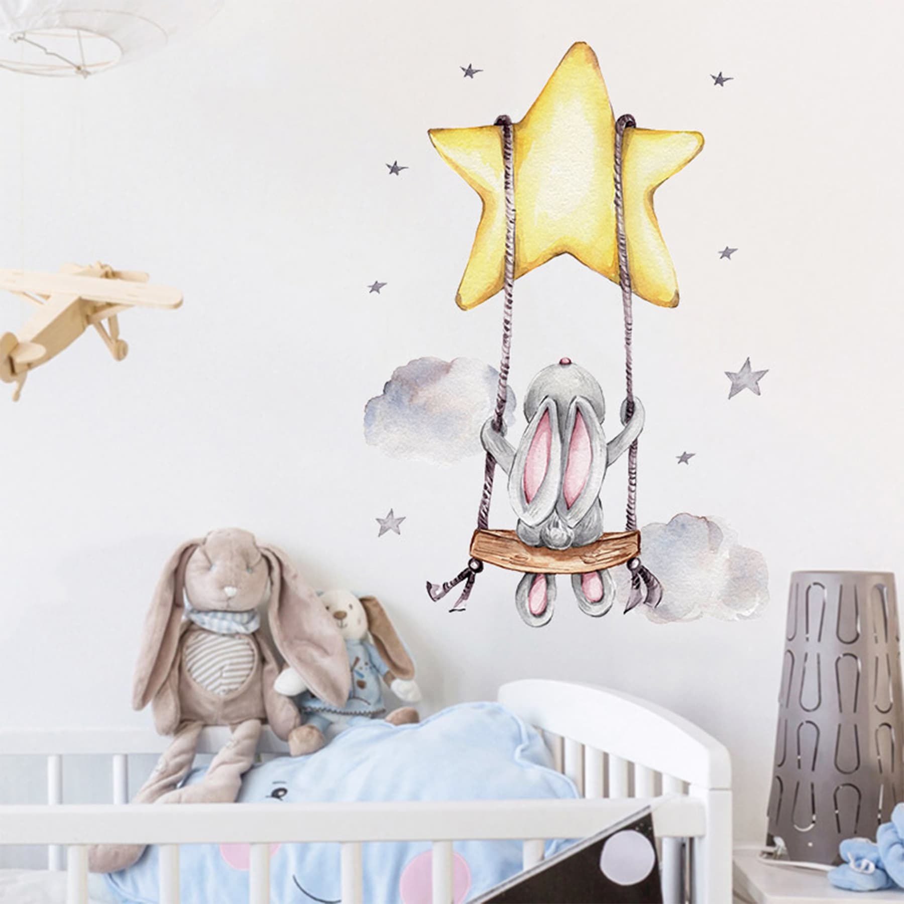 Sipo Wall Sticker - Bunny On Swing