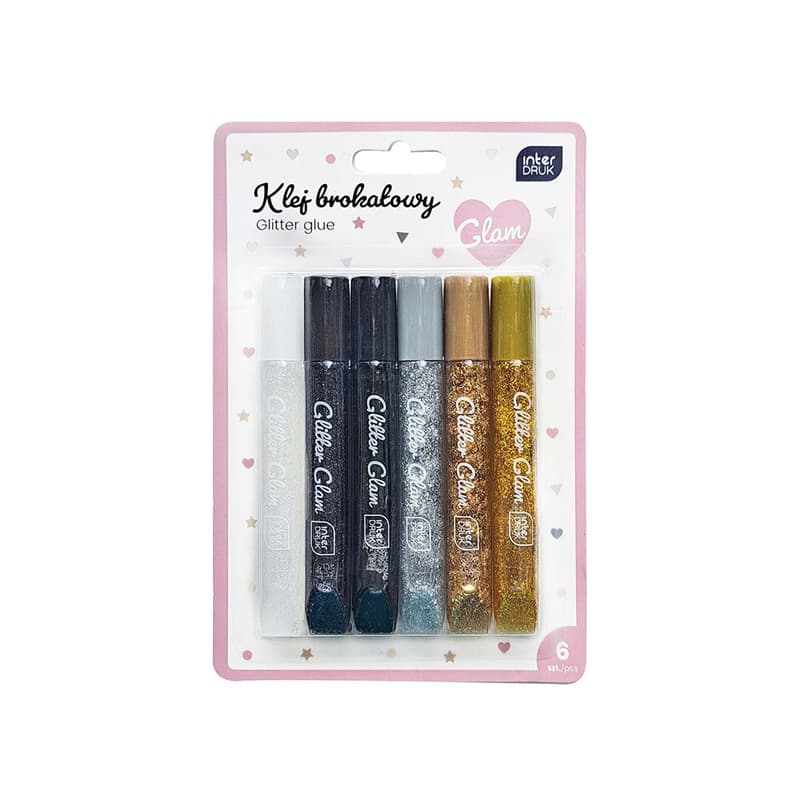 ΚΟΛΛΑ INTERDRUK GLITER GLAM 6x10,5ml