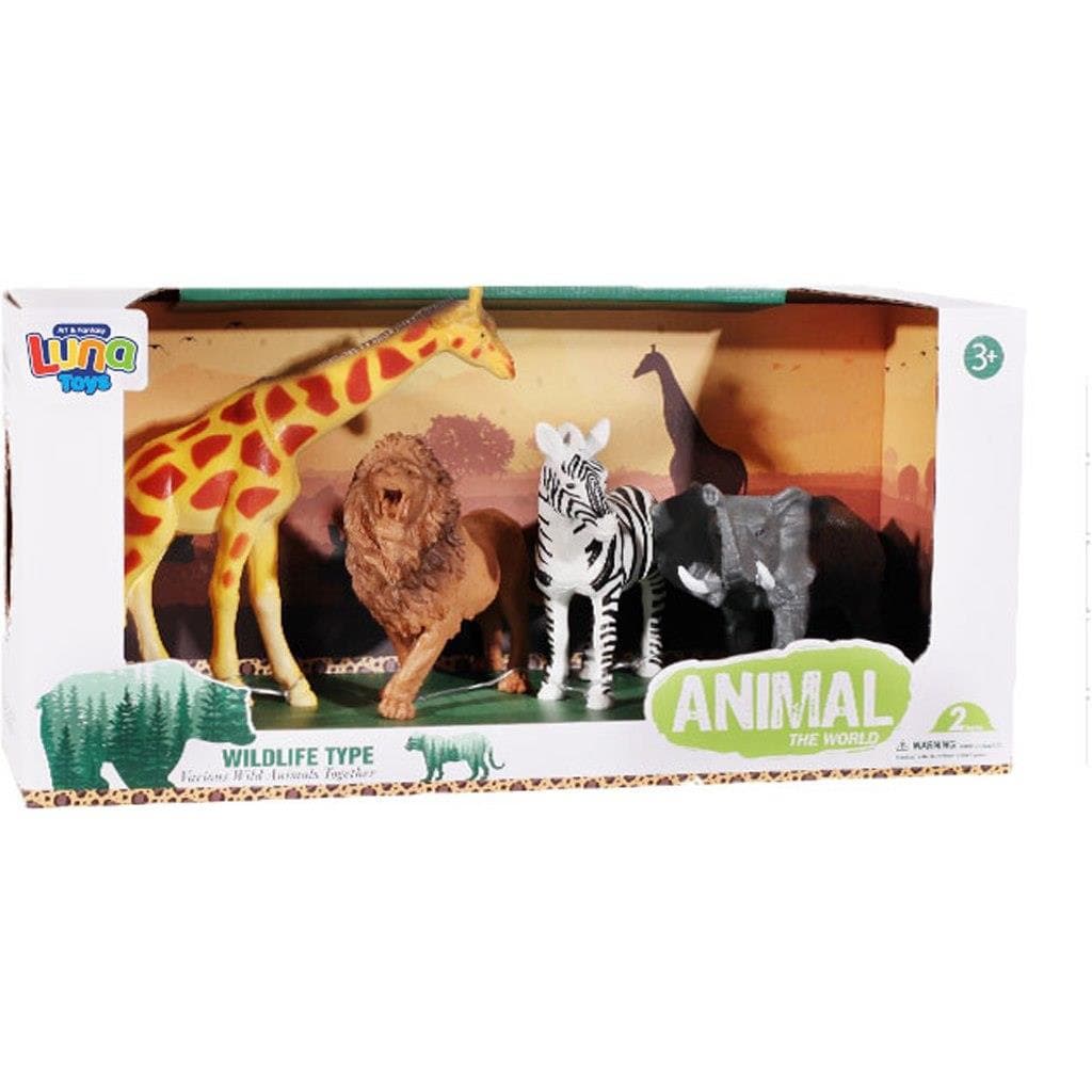 ΖΩΑ ΖΟΥΓΚΛΑΣ 12,5ΕΚ. LUNA TOYS ΠΛΑΣΤΙΚΑ ΣΕΤ 4 ΤΜΧ.