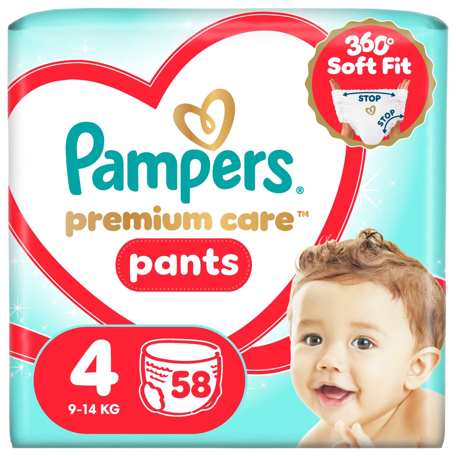 Πάνες Βρακάκι Μωρού Premium Care Pants Νο4 58 Τεμάχια