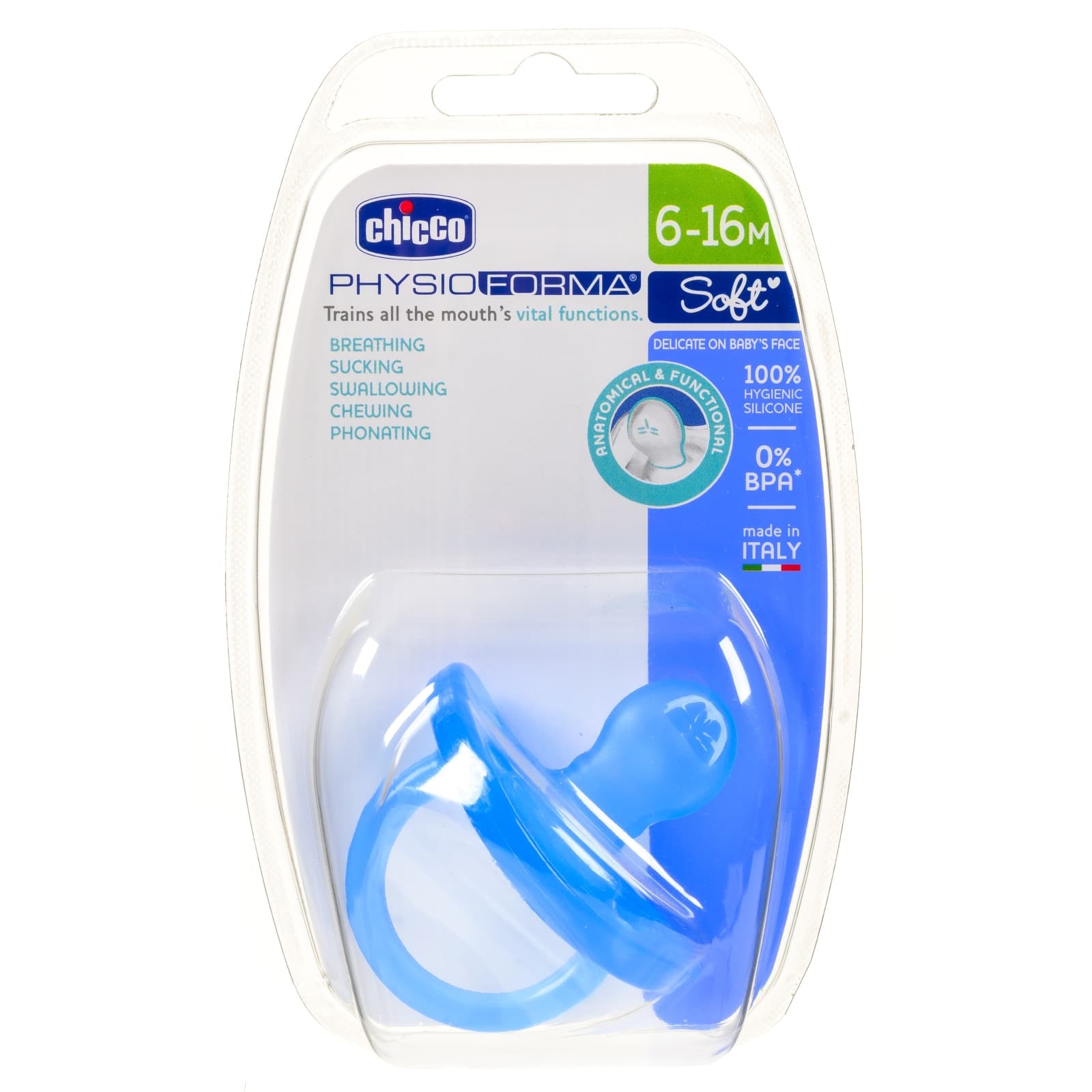 Πιπίλα PhysioForma Soft Σιέλ 6-16m 1 Τεμάχιο