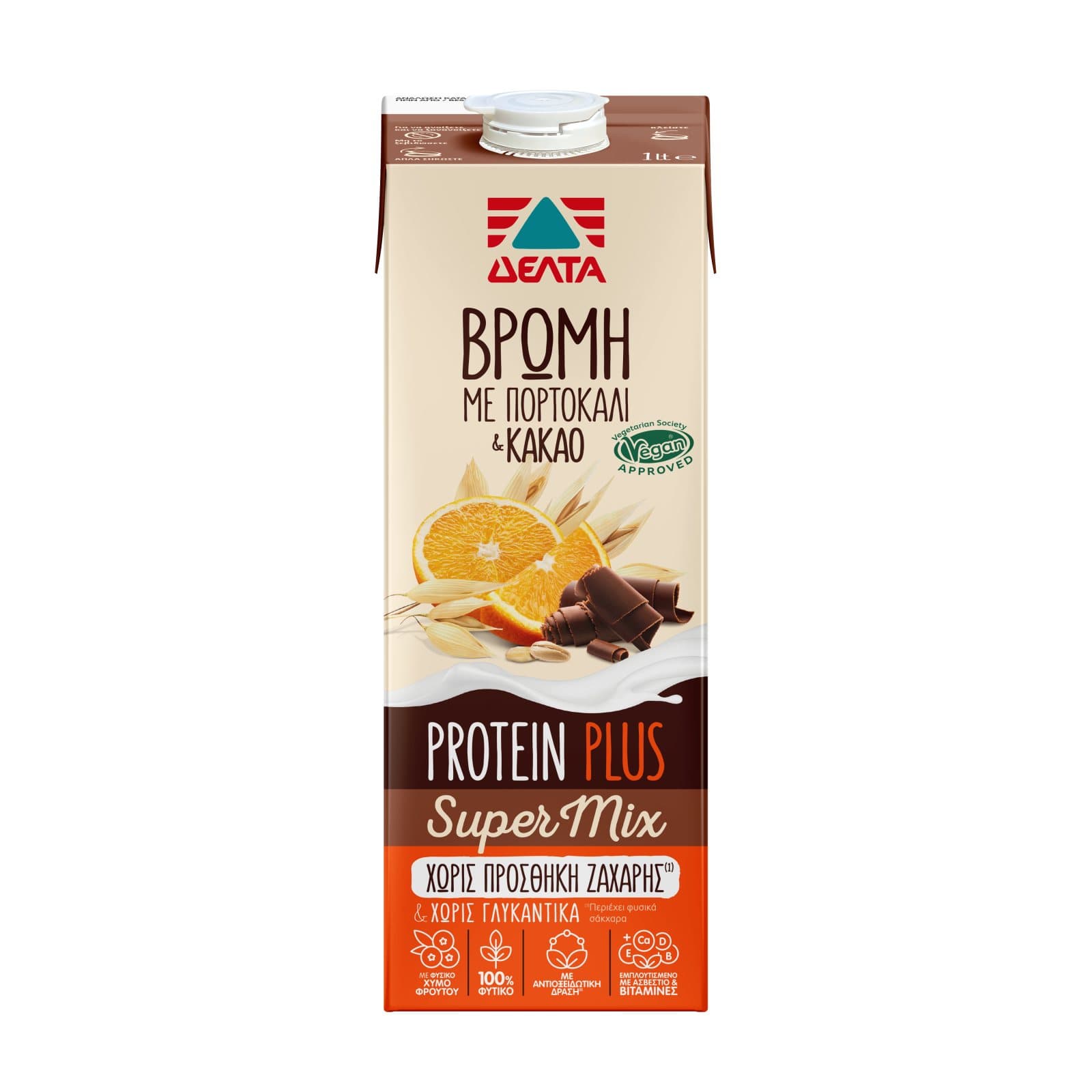 Ρόφημα Βρώμης Protein Plus Πορτοκάλι Κακάο 1lt