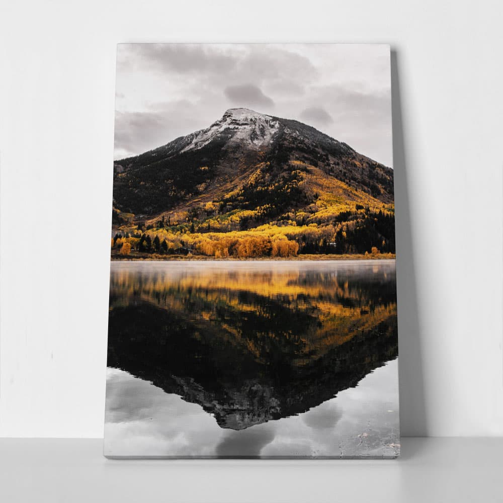 Πίνακας σε Καμβά RUSTIC FARMHOUSE MOUNTAIN LAKE 2