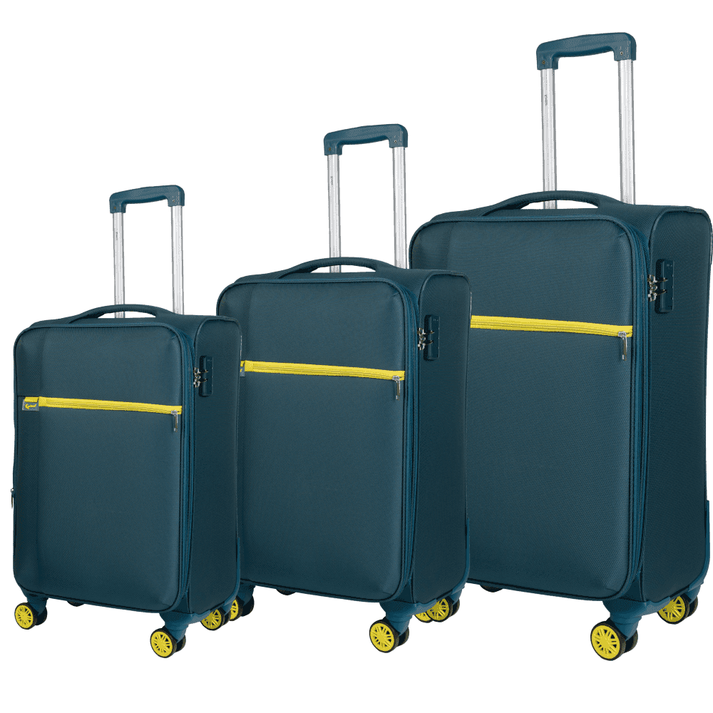 Βαλίτσες trolley (σετ 3 τεμαχίων) Cardina 5100 Oblivion 55x23x37 cm + 66x25x40 cm + 75x30x46 cm πετρόλ