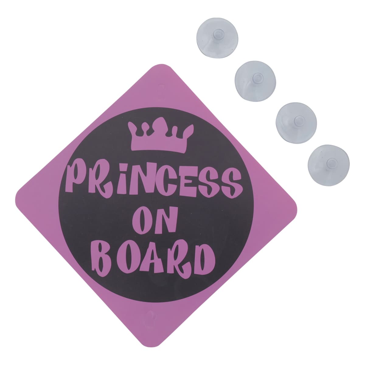 Πινακίδα PVC "Princess on Board" 2 Τμχ 15x15cm