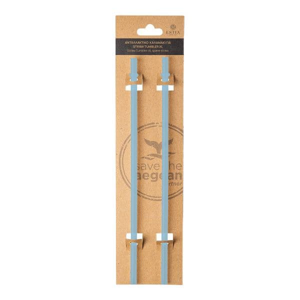 Ανταλλακτικό πλαστικό καλαμάκι Estia για Straw Tumbler XL 900ml (2τμχ): Sky Garden