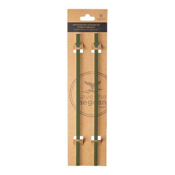 Ανταλλακτικό πλαστικό καλαμάκι Estia για Straw Tumbler XL 900ml (2τμχ): Forest spirit