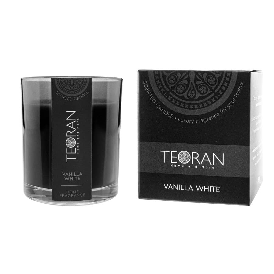 Αρωματικο κερί Vanilla White στρόγγυλο 200 γρ Teoran Κυκλικό 200gr