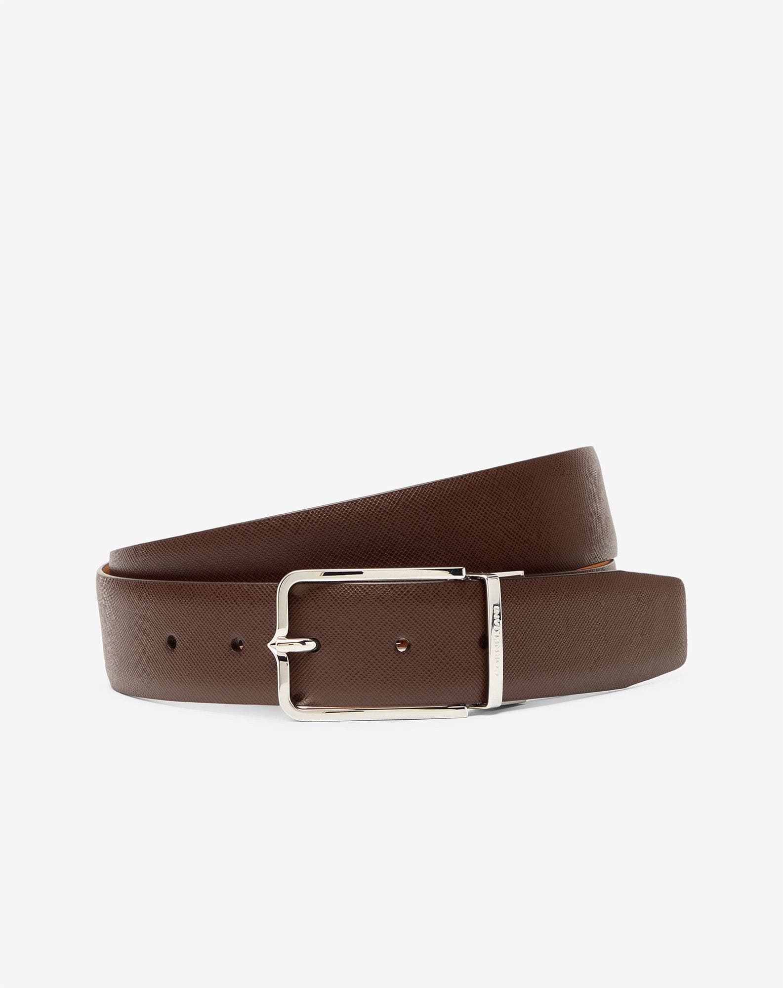 Dark brown leather belt