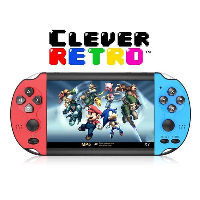 Clever Retro™ – Φορητή κονσόλα παιχνιδιών – 500+ κλασσικά παιχνίδια – Αναπαραγωγή