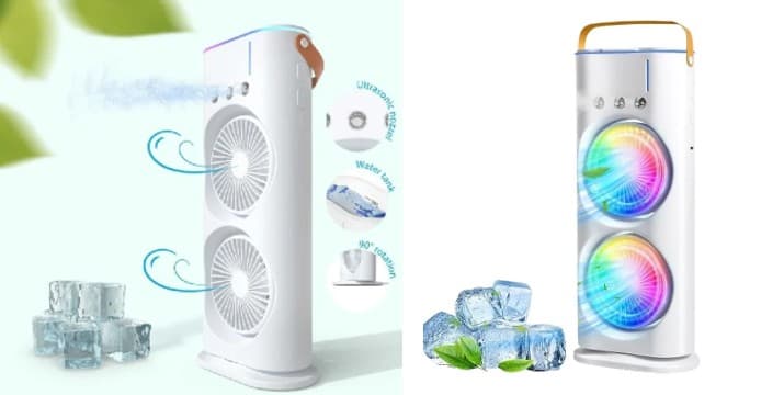 17,90€ για έναν Διπλό Ανεμιστήρα Andowl με Σύστημα Υδρονέφωσης &amp; RGB Φωτισμό, με