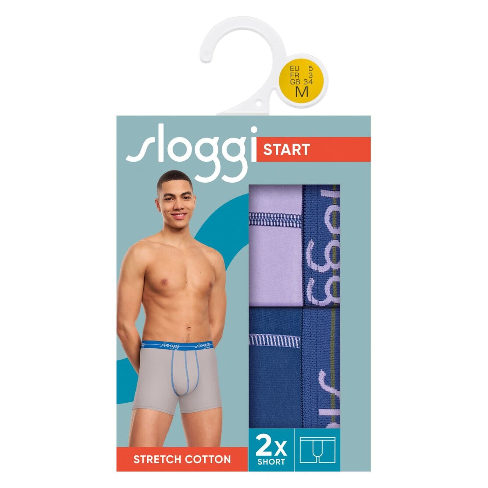 SLOGGI Ανδρικό Μπόξερ Start Short 2 Τεμάχια - Γαλάζιο/Μπλε
