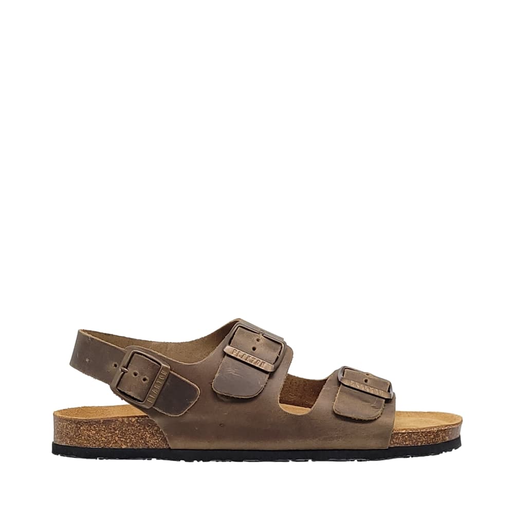 Plakton δερμάτινα flats 175113 χακί