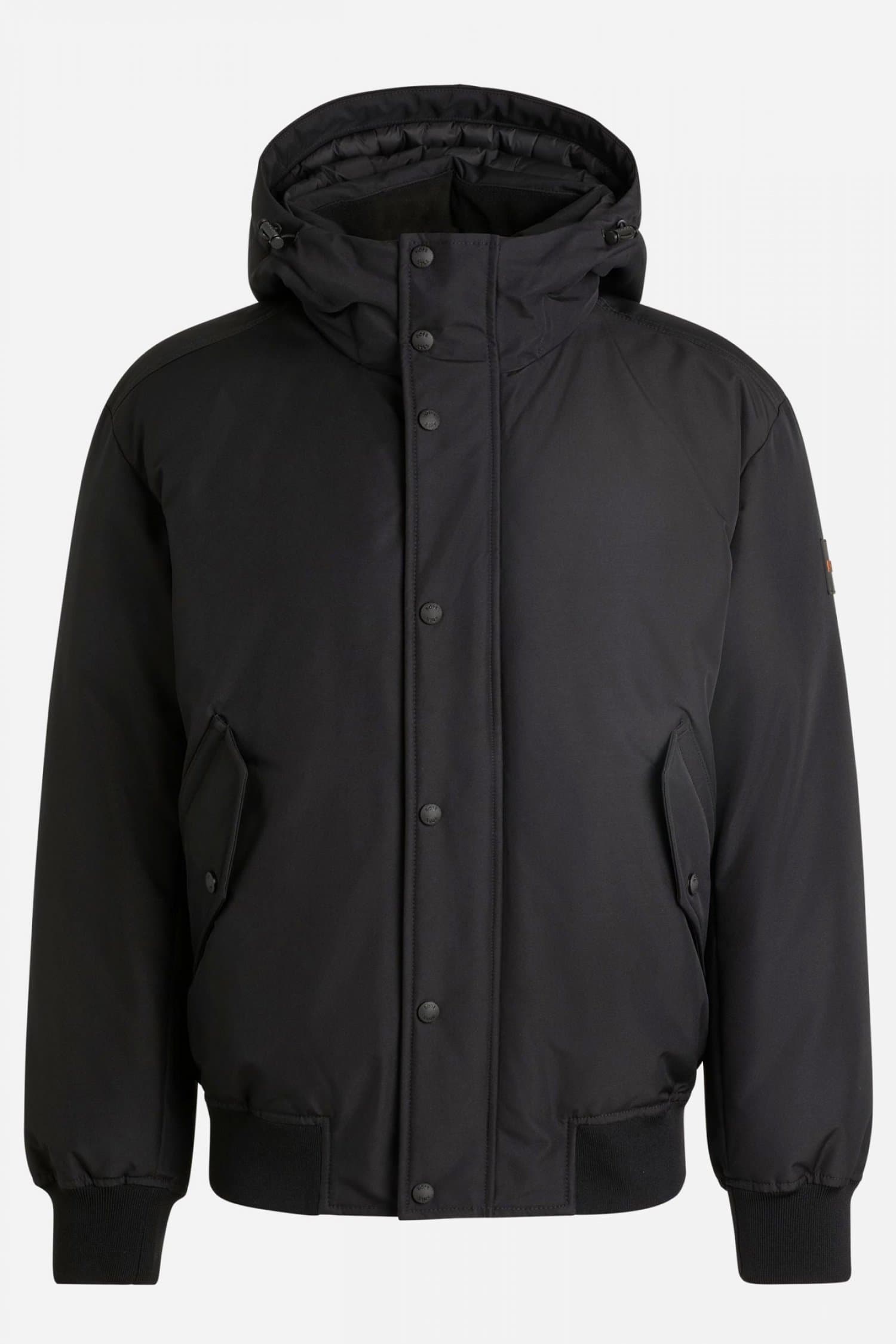 BOSS CASUAL ΜΠΟΥΦΑΝ BOMBER HOODIE OSIS ΜΑΥΡΟ