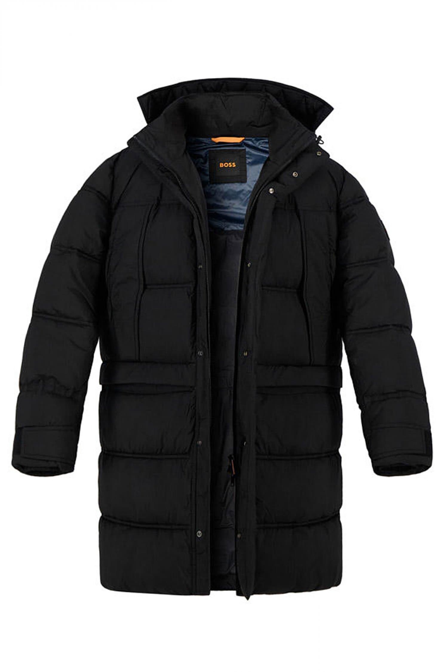 BOSS CASUAL ΜΠΟΥΦΑΝ PUFFER HOODIE OLOMIS1 ΜΑΥΡΟ