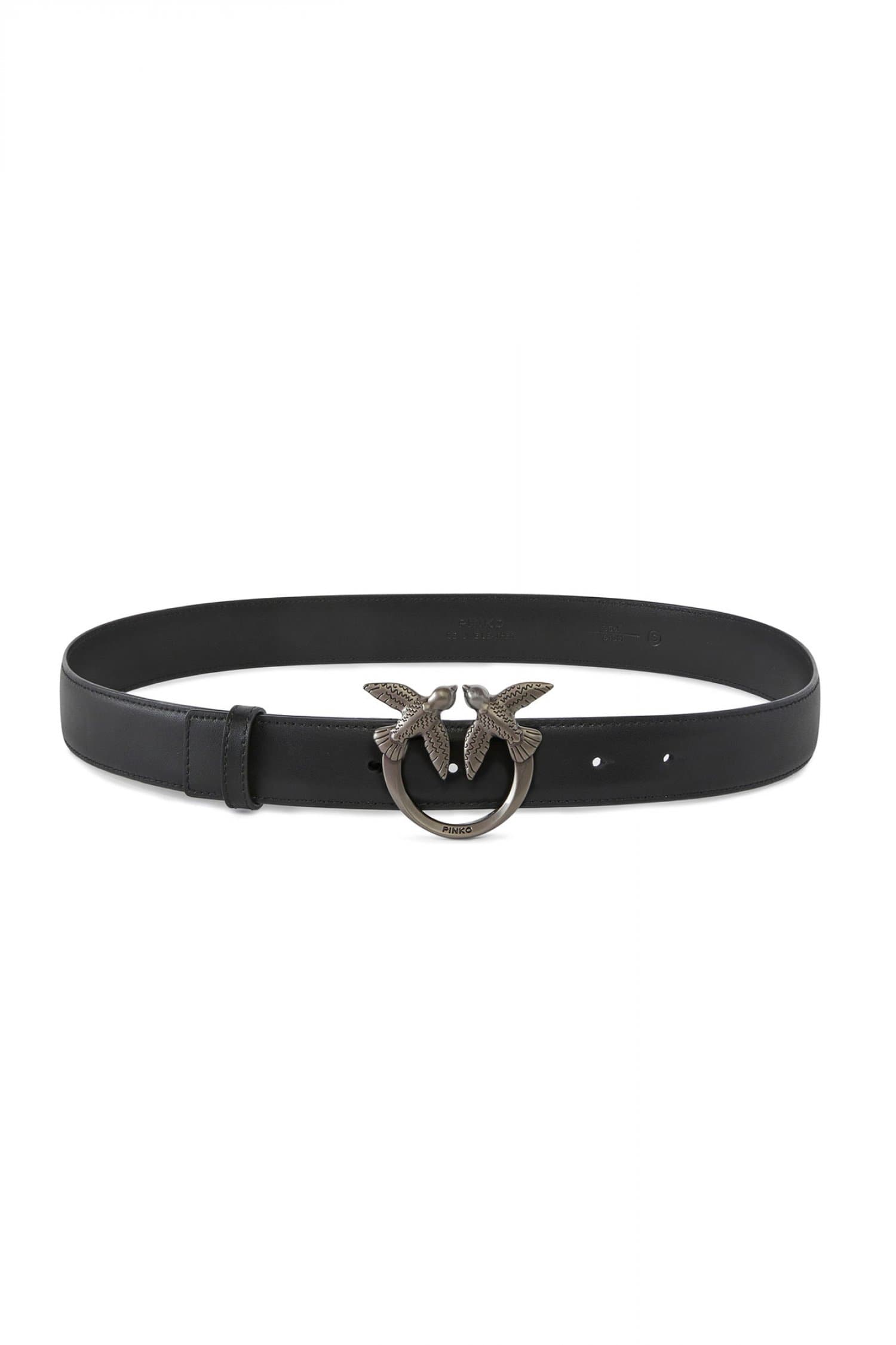PINKO ΓΥΝΑΙΚΕΙΑ ΖΩΝΗ LOVE BERRY H3 BELT ΑΣΗΜΙ ΑΓKΡΑΦΑ ΜΑΥΡΟ