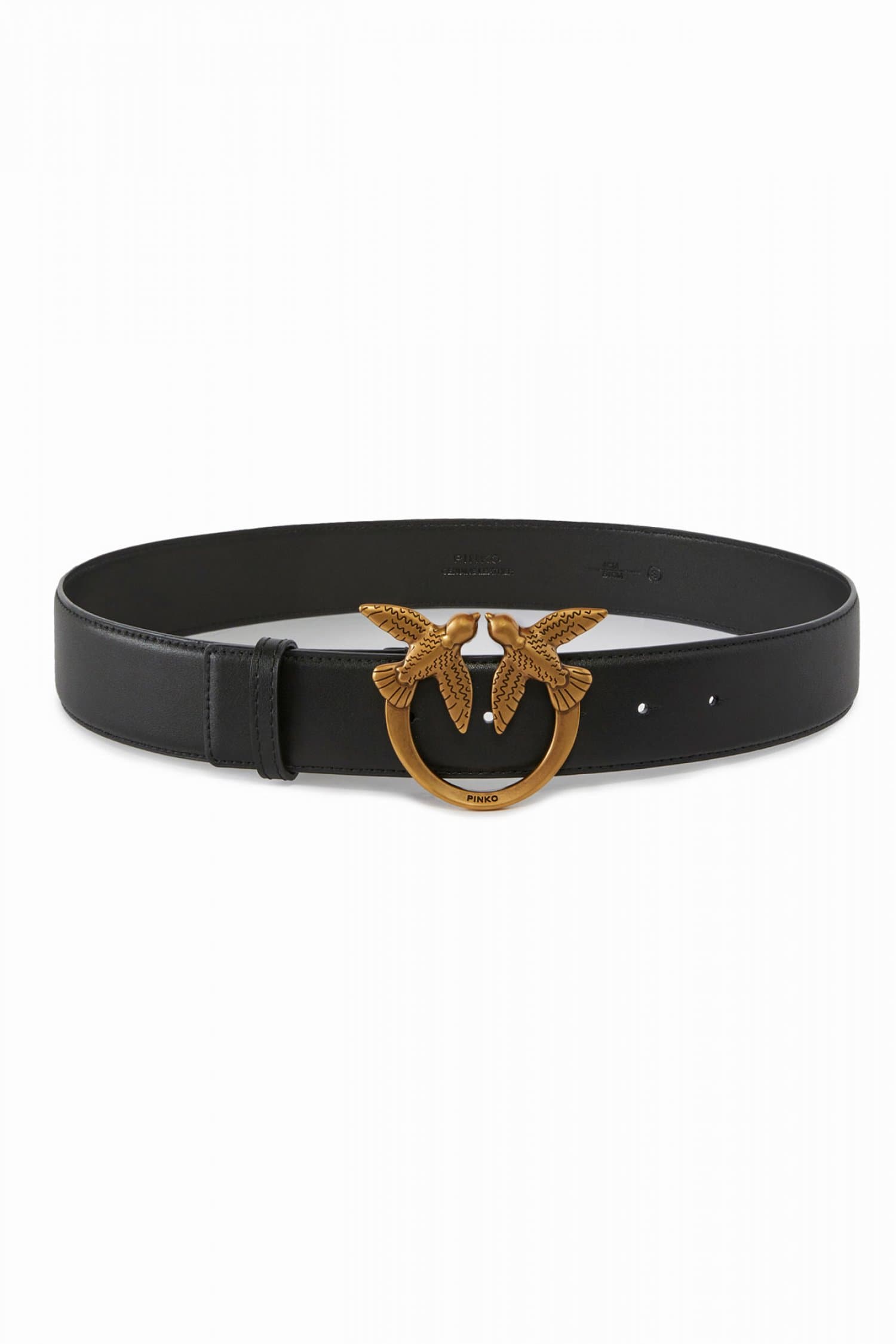 PINKO ΓΥΝΑΙΚΕΙΑ ΖΩΝΗ LOVE BERRY H4 BELT ΧΡΥΣΗ ΑΓΓΡΑΦΑ-ΜΑΥΡΟ