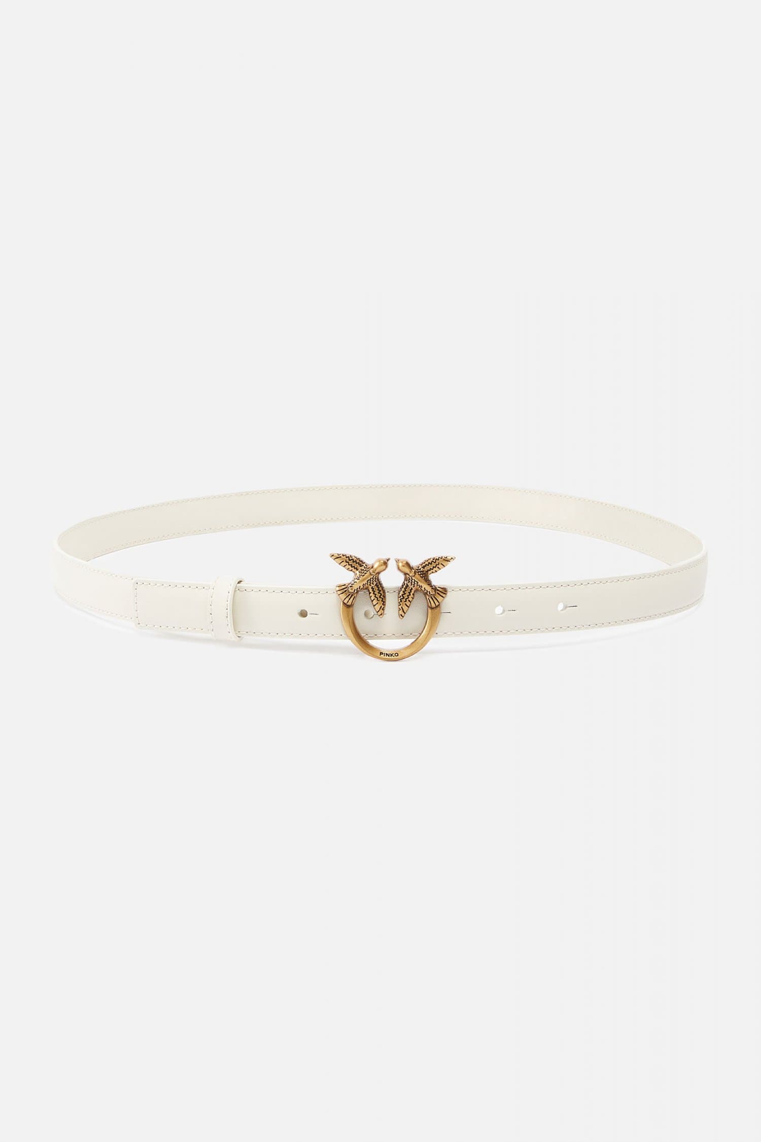 PINKO ΖΩΝΗ LOVE BERRY H2 BELT ΑΓΚΡΑΦΑ ΧΡΥΣΗ-ΛΕΥΚΟ