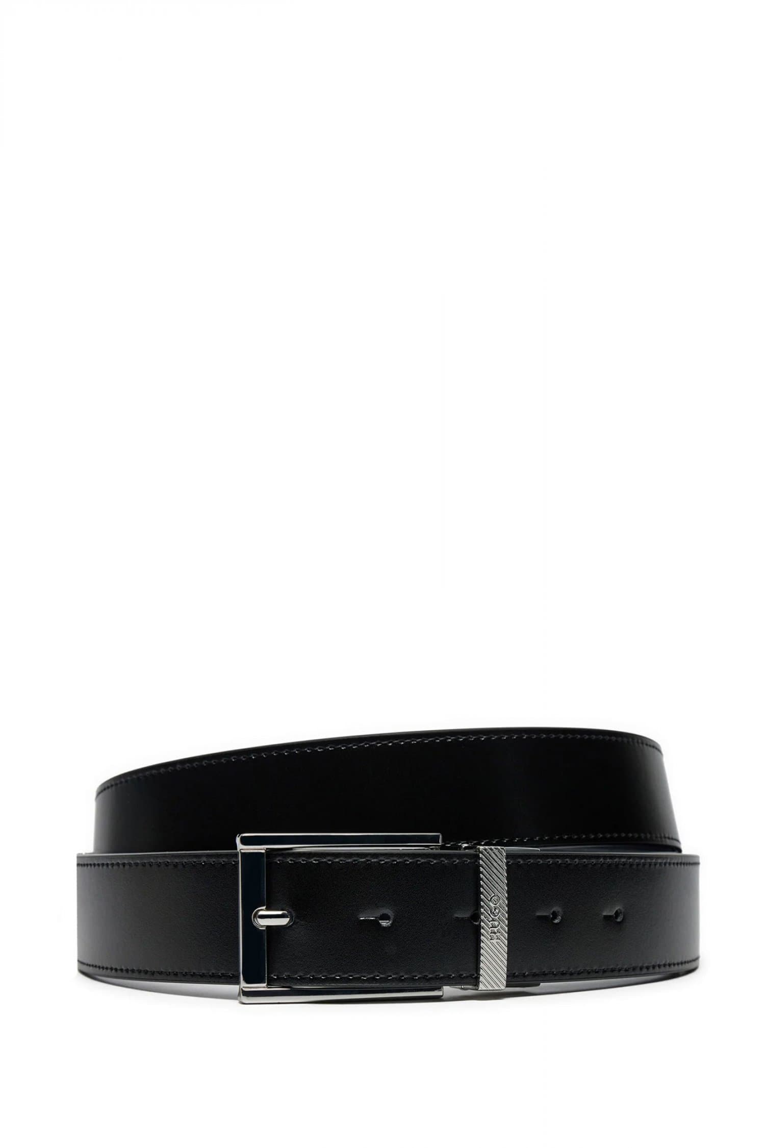 HUGO ΖΩΝΗ GARRICK_GB35_PSD GIFT BOX BELT ΜΑΥΡΟ