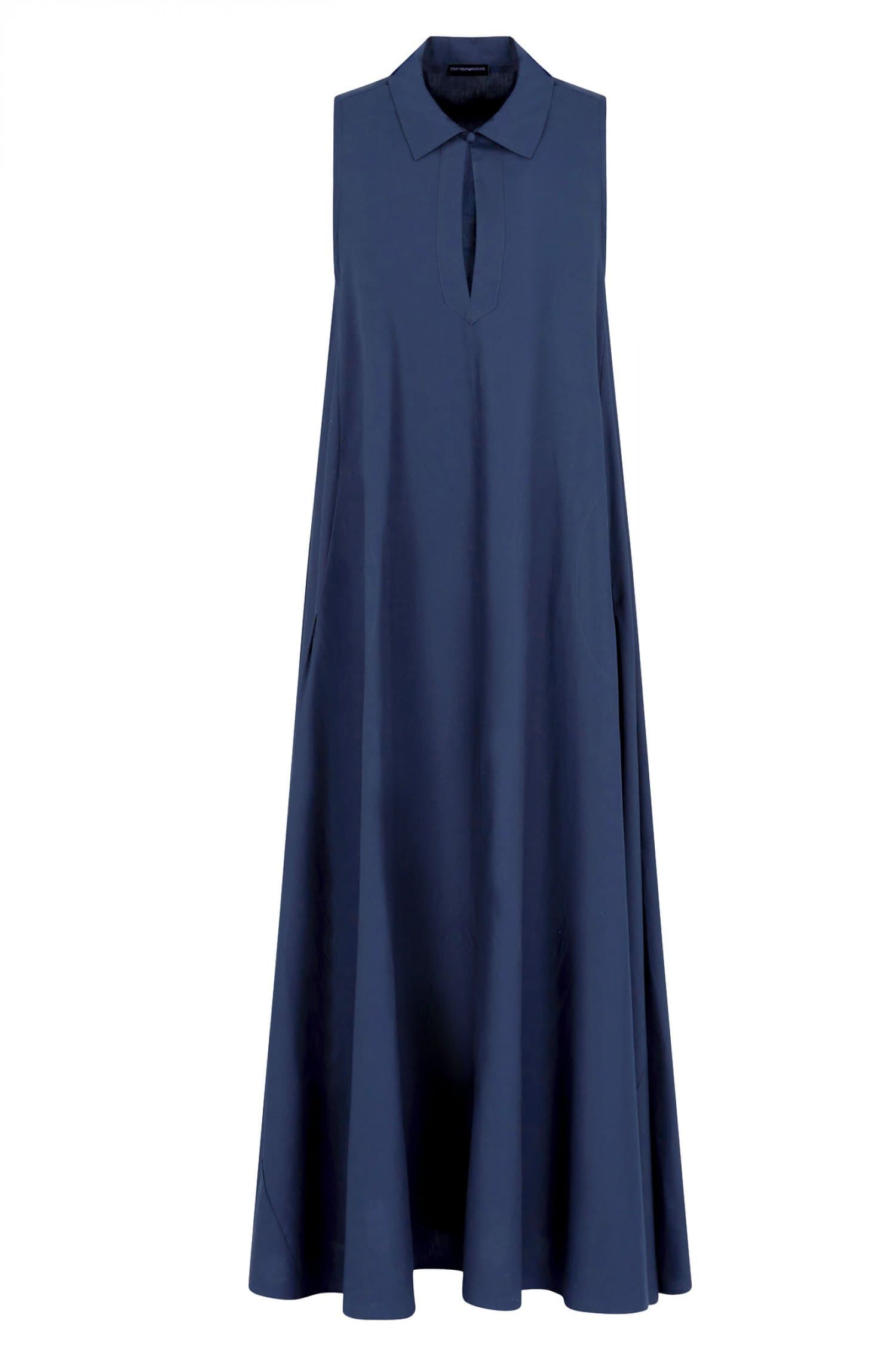 EMPORIO ARMANI ΦΟΡΕΜΑ MAXI ΜΕ ΓΙΑΚΑ ΜΠΛΕ