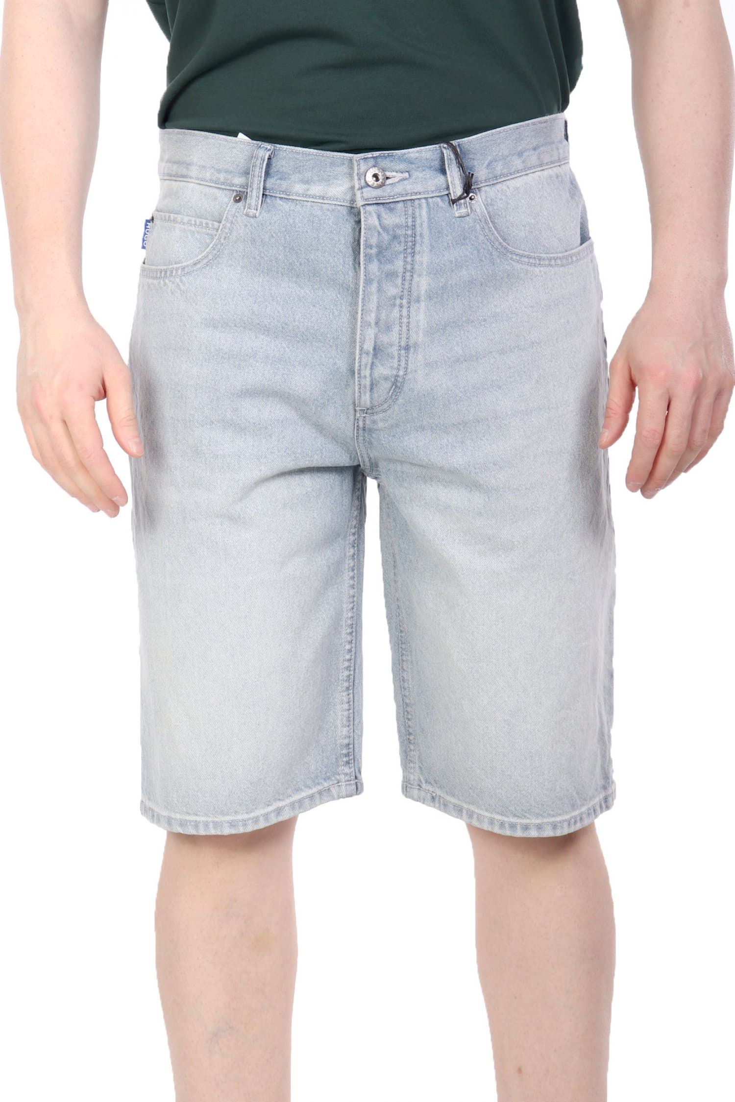 HUGO BLUE ΒΕΡΜΟΥΔΑ JEANS SKATE SHORTS ΓΑΛΑΖΙΟ