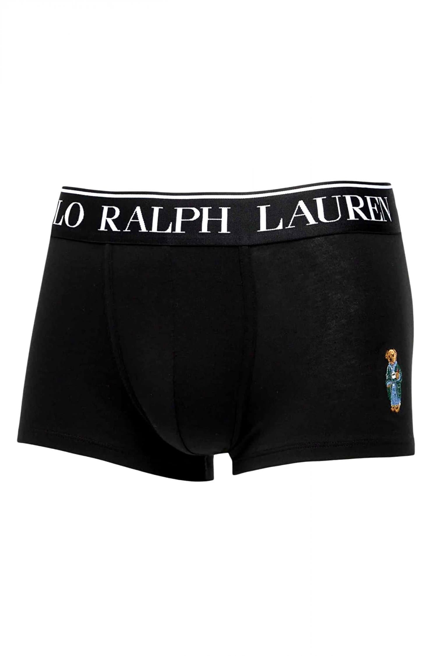 RALPH LAUREN UNDERWEAR ΕΣΩΡΟΥΧΟ TRUNK STRETCH COTTON LOGO BEAR ΜΑΥΡΟ