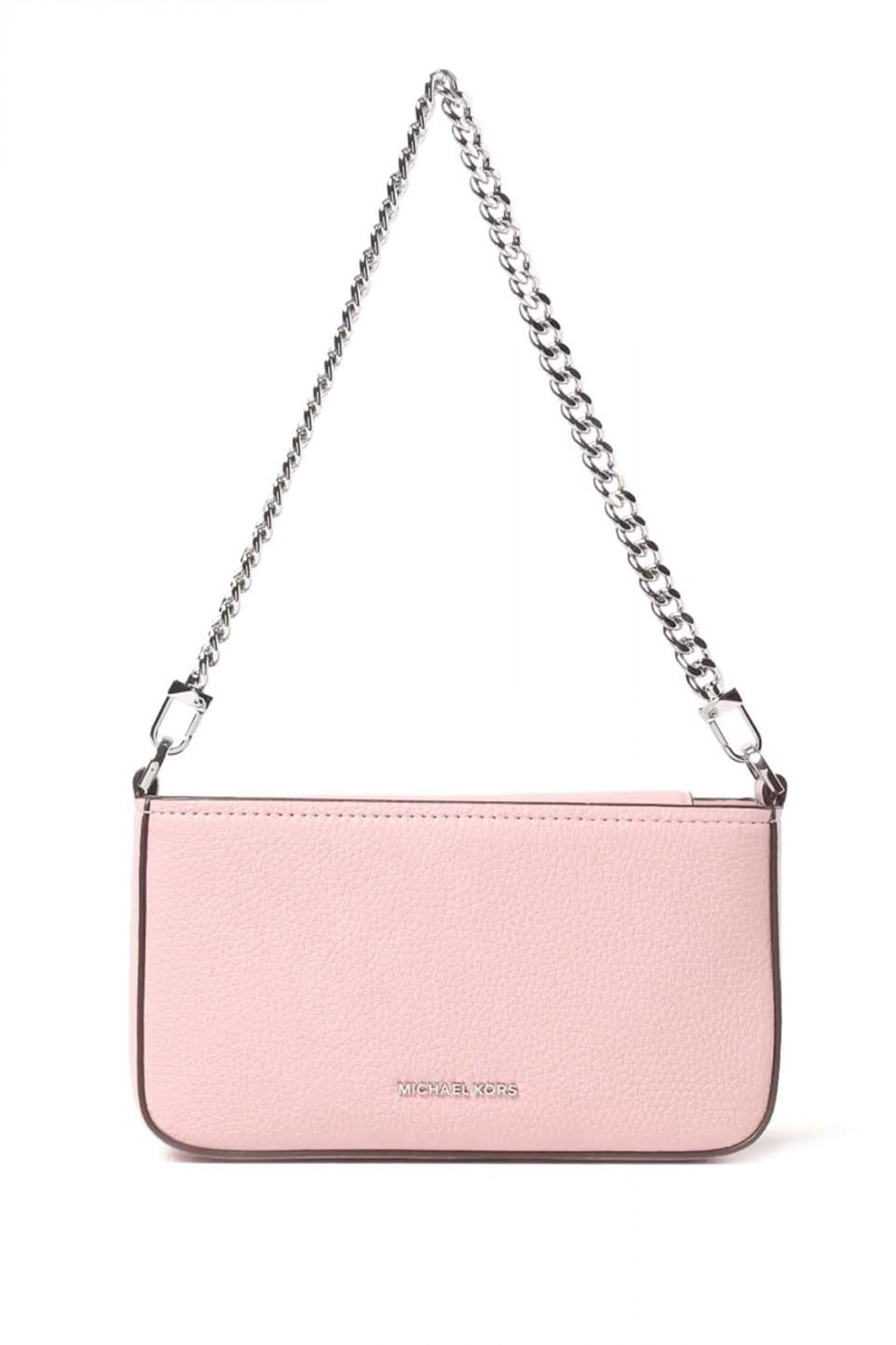MICHAEL KORS ΤΣΑΝΤΑΚΙ CROSSBODY/XEIΡΟΣ BRYANT ΑΛΥΣΙΔΑ LOGO ΡΟΖ