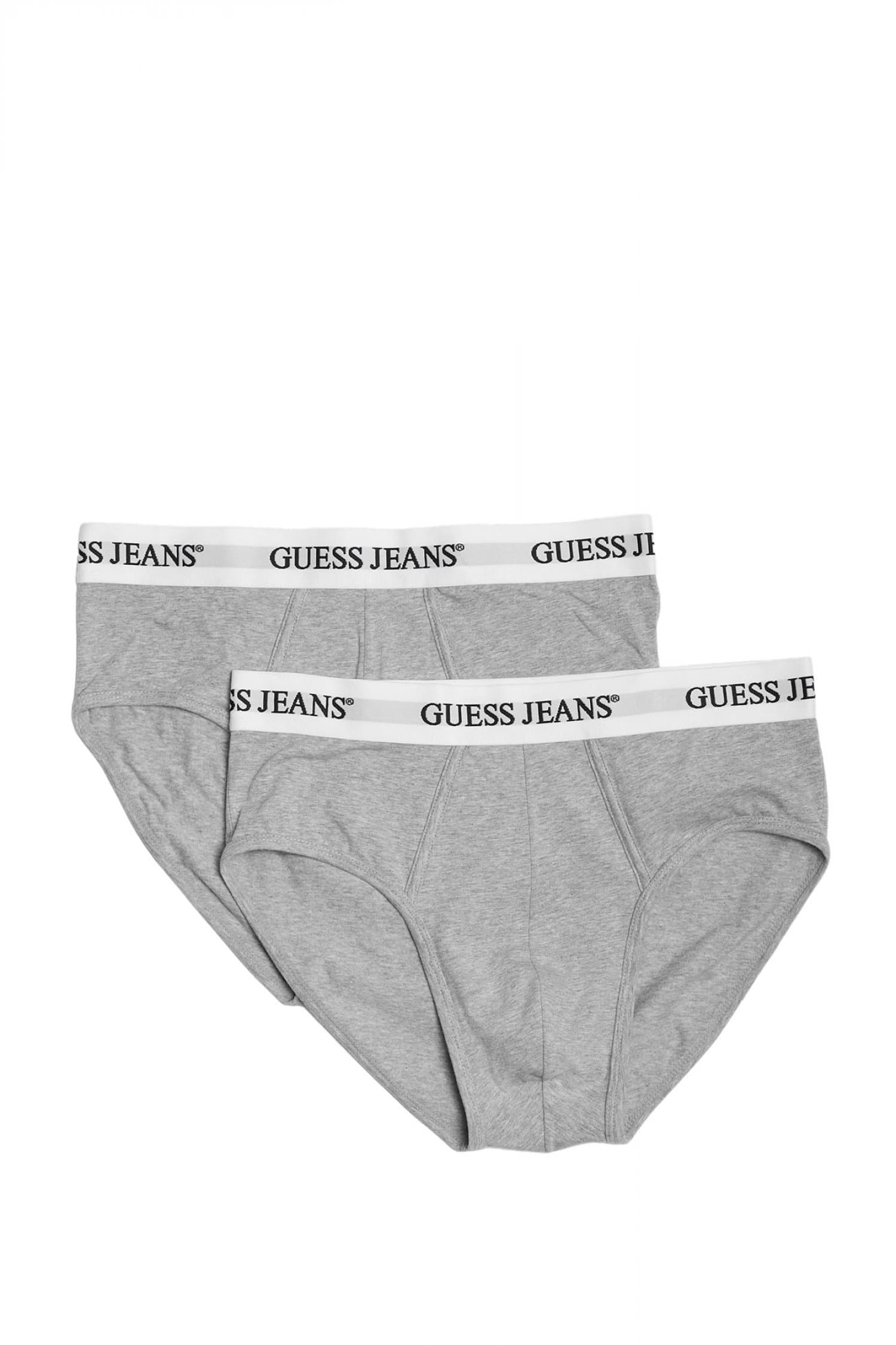 GUESS JEANS ΣΕΤ ΕΣΩΡΟΥΧΑ 2PACK COTTON STRETCH BRIEF ΓΚΡΙ
