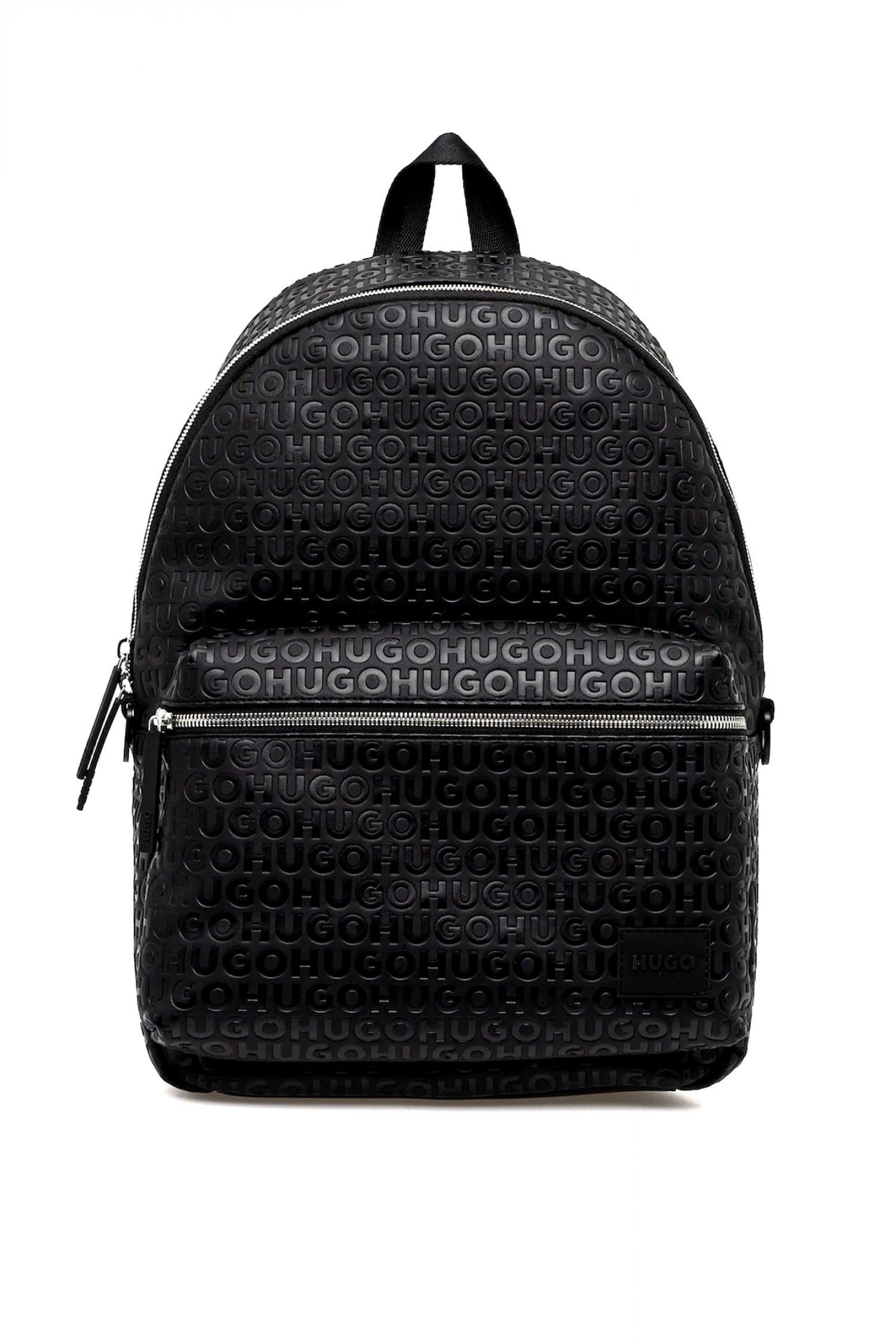 HUGO ΤΣΑΝΤΑ BACKPACK ETHON2.0HI_M_BACKP ALL OVER LOGO ΜΑΥΡΟ