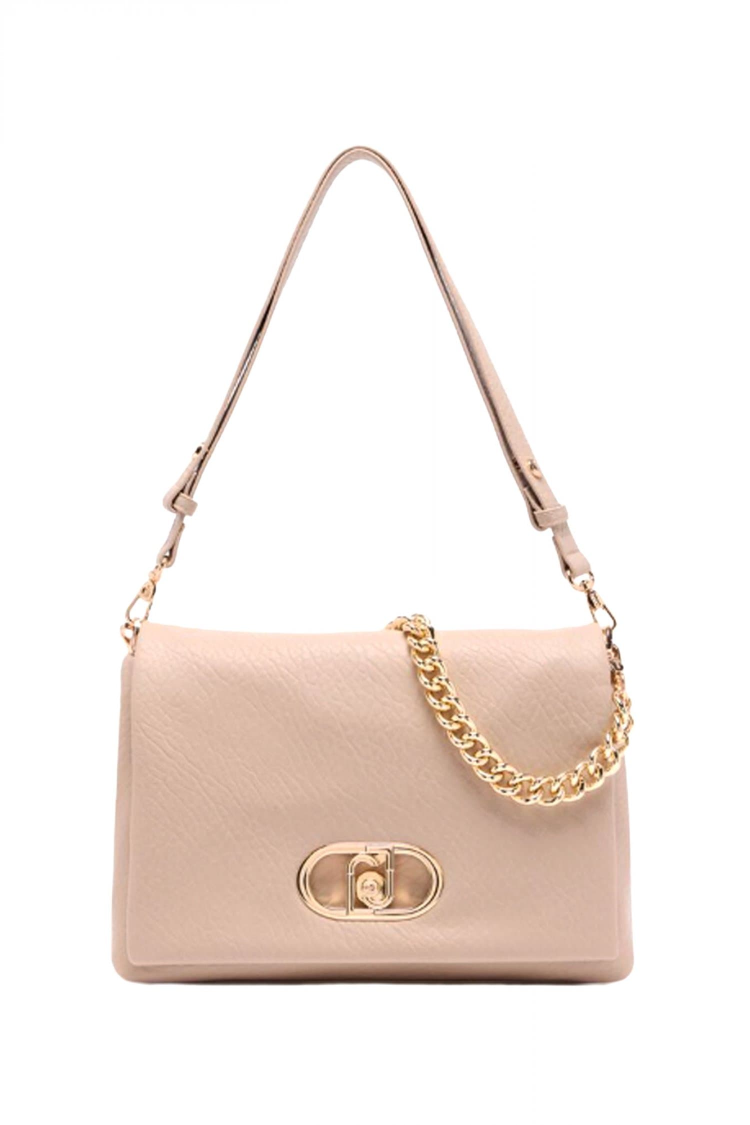 LIU-JO BETTER ΤΣΑΝΤΑ CROSS BODY LOGO ΜΠΕΖ