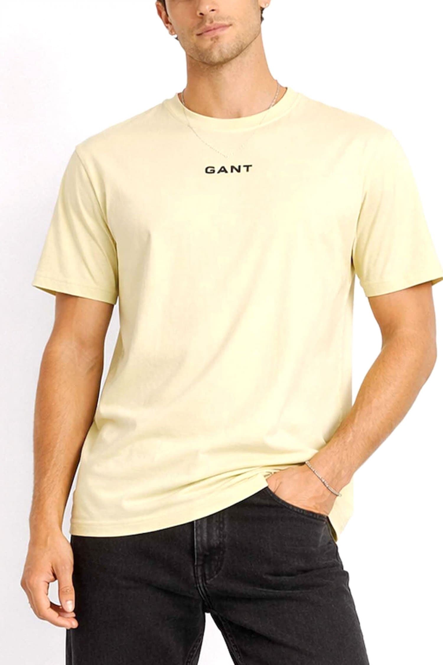 GANT T-SHIRT CENTRAL LOGO ΚΙΤΡΙΝΟ