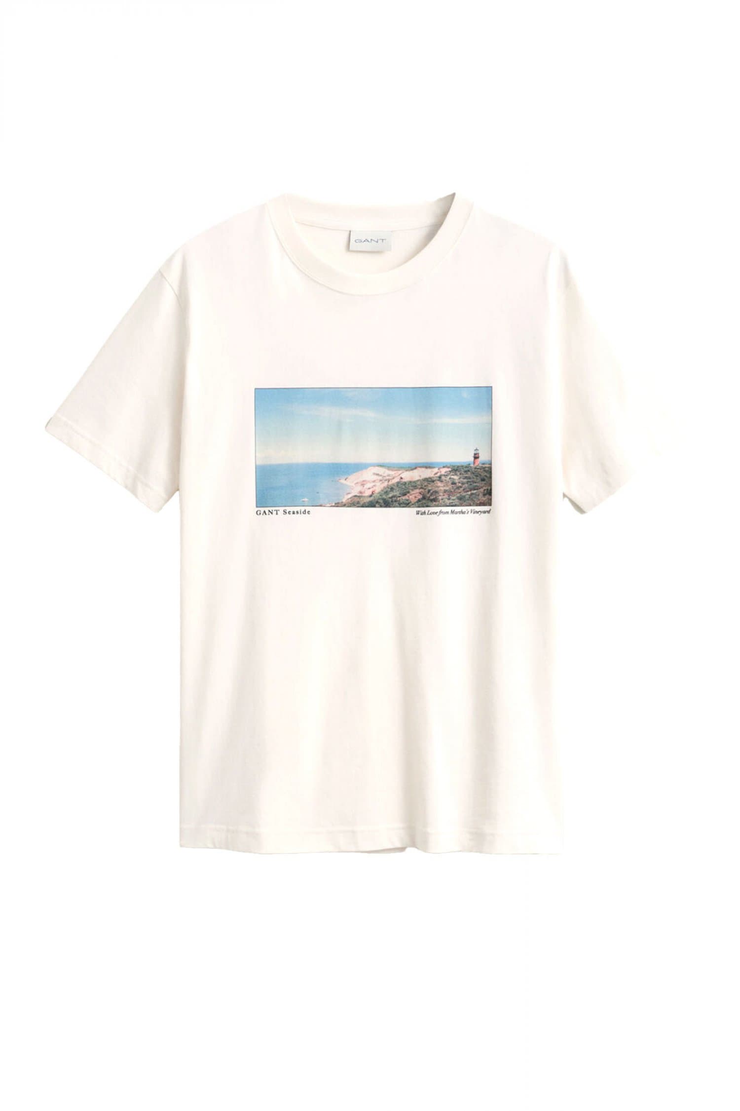 GANT T-SHIRT GRAPHIC VIEW ΚΡΕΜ