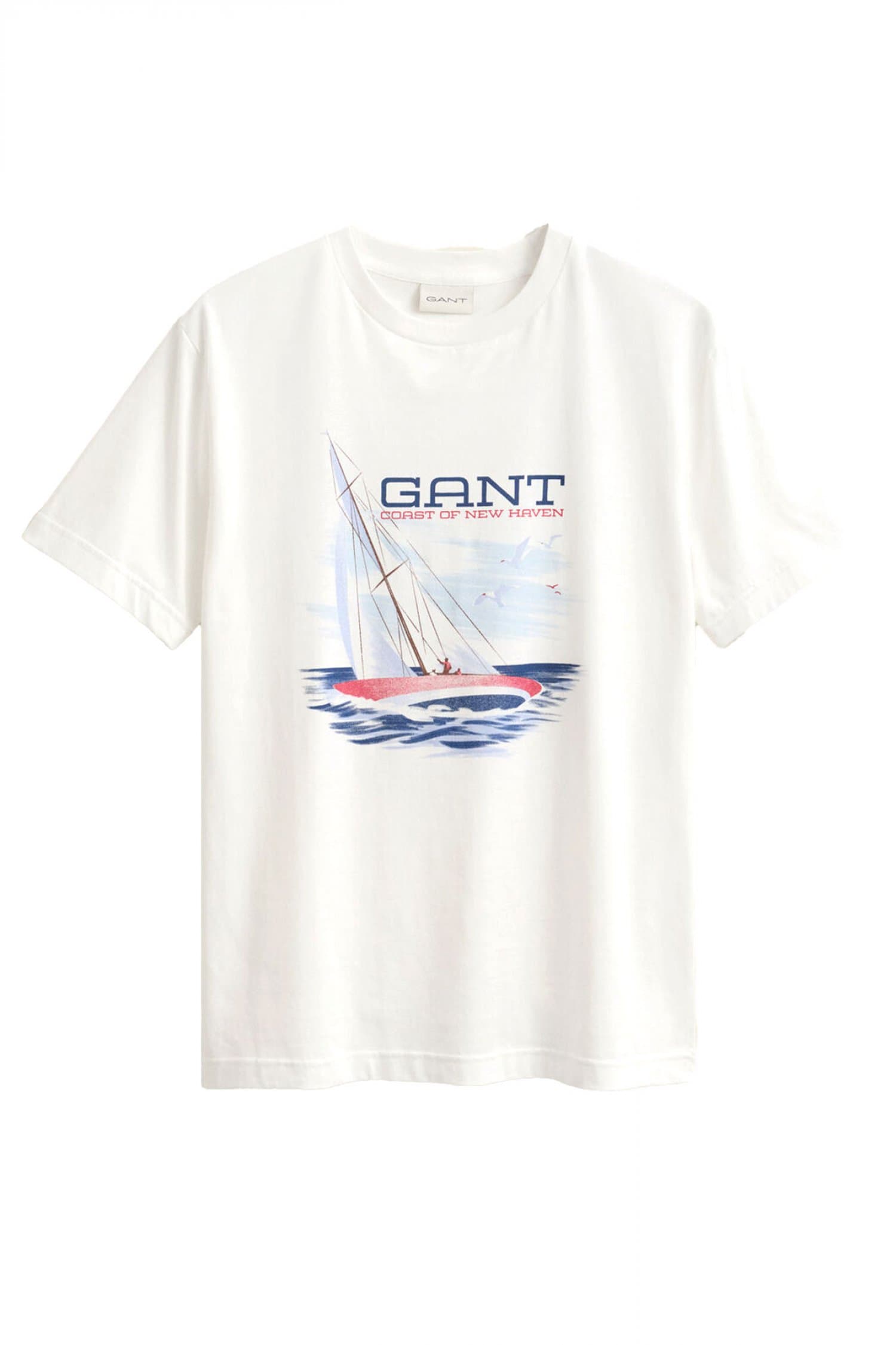 GANT T-SHIRT GRAPHIC BOAT ΛΕΥΚΟ