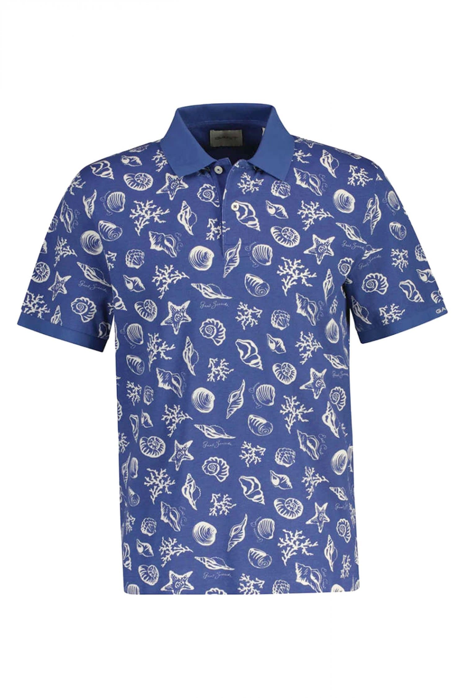 GANT POLO SUMMER PRINT ΛΕΥΚΟ - ΜΠΛΕ